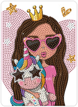 Diamond Art pige solbriller 13 x 18 cm