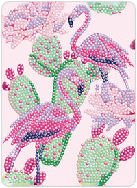 Diamond Art flamingoer 13 x 18 cm