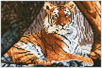 Diamond Art tiger lærred 20 x 30 cm