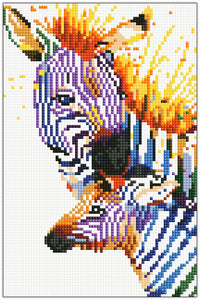 Diamond Art zebraer 20 x 30 cm