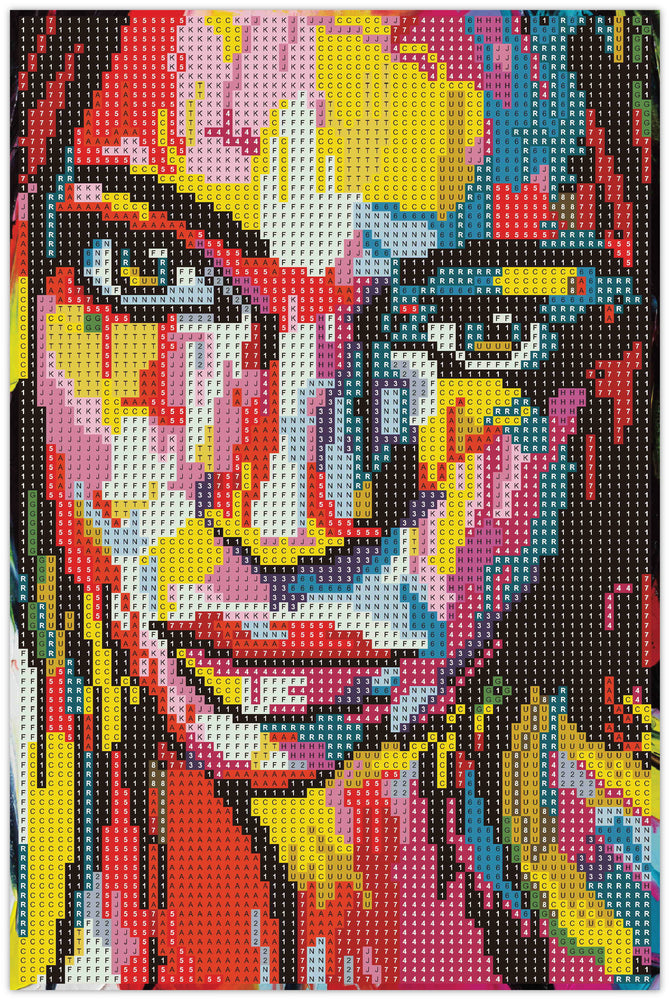Diamond Art kvinde malet 20 x 30 cm