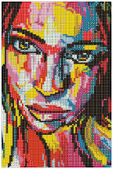 Diamond Art kvinde malet 20 x 30 cm