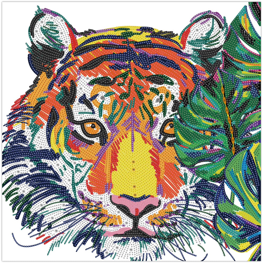 Diamond Art MIX tiger 40 x 40 cm