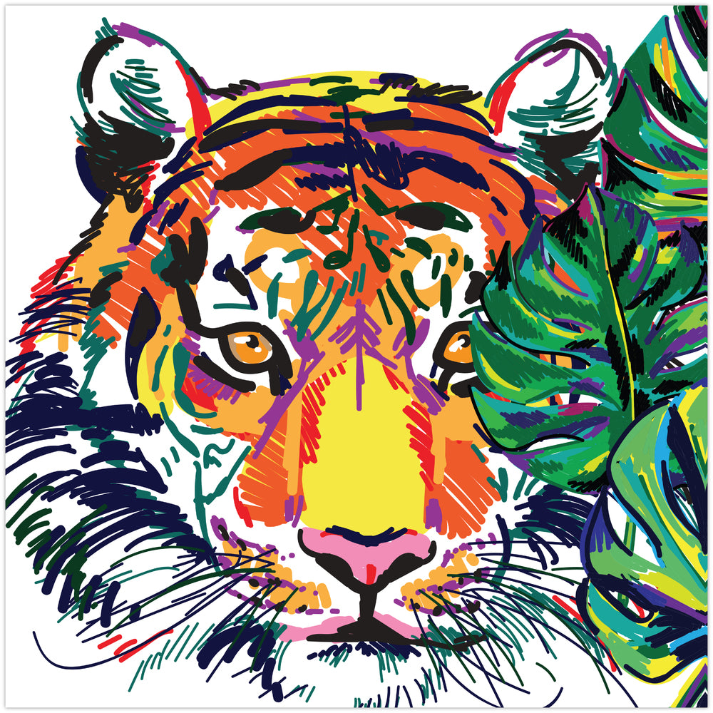 Diamond Art MIX tiger 40 x 40 cm