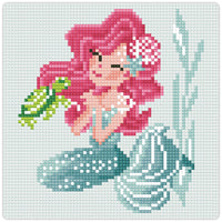 Diamond Art glitter havfrue 20 x 20 cm