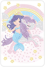 Diamond Art havfrue 10 x 15 cm
