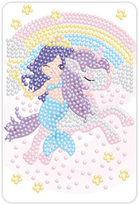 Diamond Art havfrue 10 x 15 cm