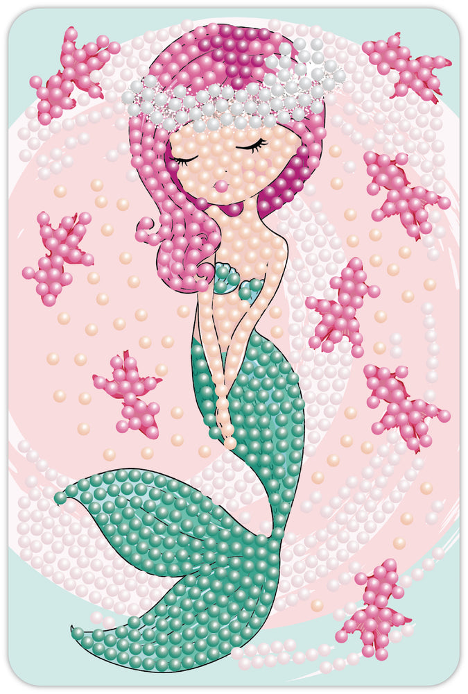 Diamond Art havfrue 10 x 15 cm