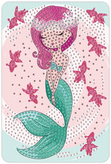 Diamond Art havfrue 10 x 15 cm