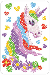 Diamond Art enhjørning 10 x 15 cm