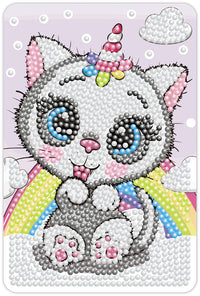 Diamond Art enhjørning katte 10 x 15 cm