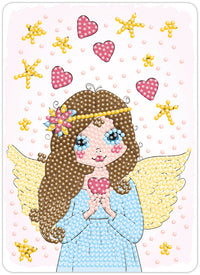 Diamond Art engle pige 13 x 18 cm