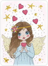 Diamond Art engle pige 13 x 18 cm