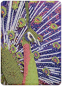 Diamond Art påfugl lilla 13 x 18 cm