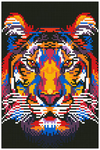 Diamond Art tigerhoved lærred 20 x 30 cm