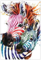 Diamond Art zebraer regnbue 20 x 30 cm