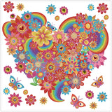Diamond Art MIX blomsterhjerte 40 x 40 cm