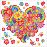 Diamond Art MIX blomsterhjerte 40 x 40 cm