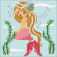 Diamond Art glitter havfrue 20 x 20 cm