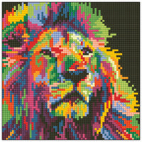 Diamond Art glitter løve 20 x 20 cm