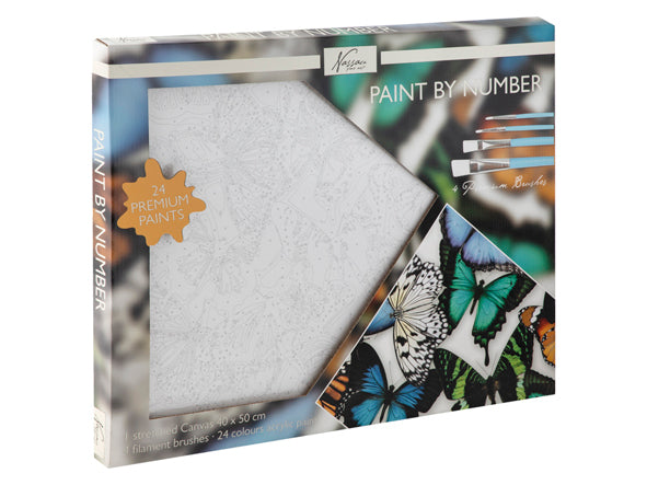 Mal efter tal (Paint by numbers) - Sommerfugle