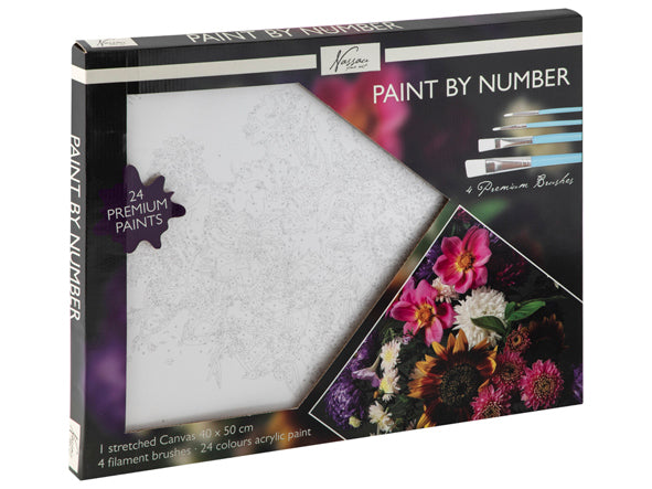 Mal efter tal (Paint by numbers) - Blomsterbuket