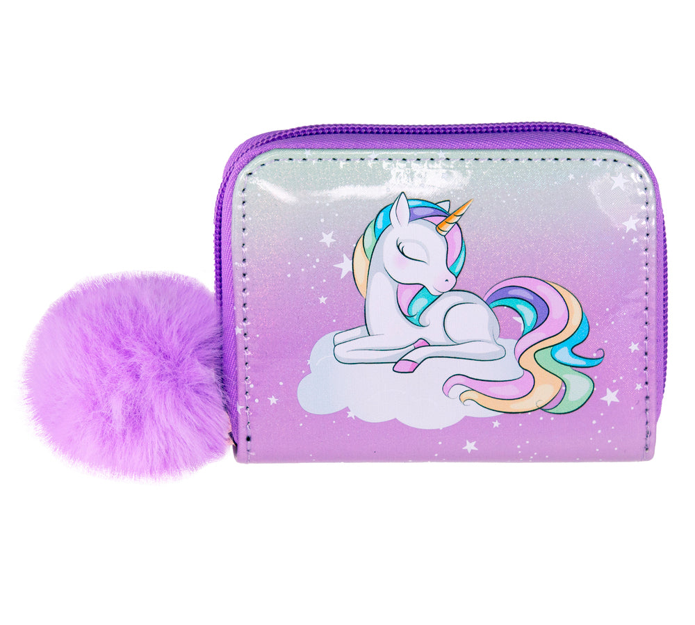 Tinka unicorn m/plys vedhæng og lynlås