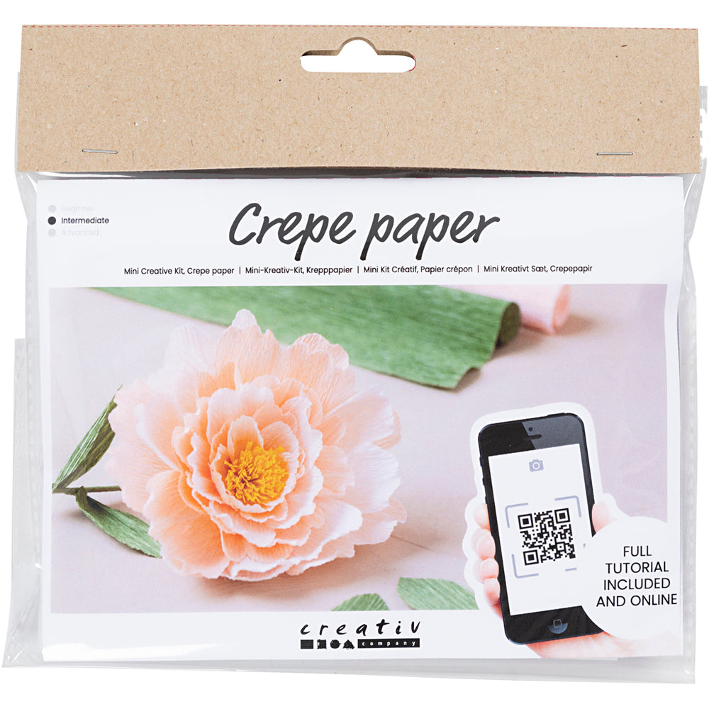 Crepepapir Mini DIY Kit Pæon