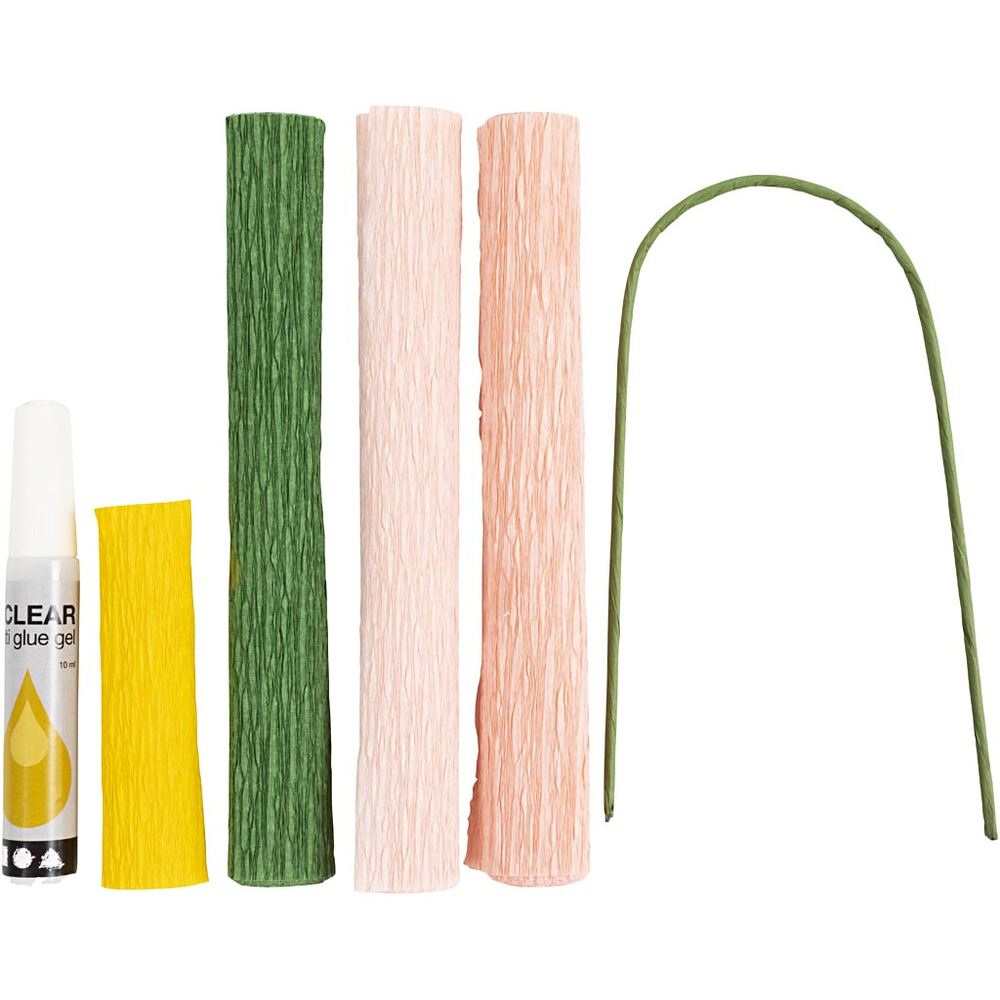 Crepepapir Mini DIY Kit Pæon