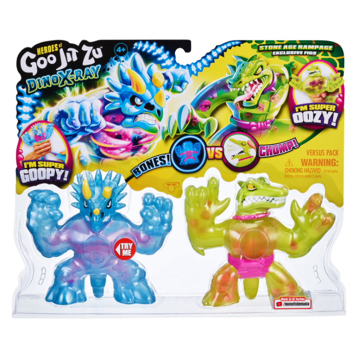Goo Jit Zu Dino Xray Versus Pack Tritops Vs Shr
