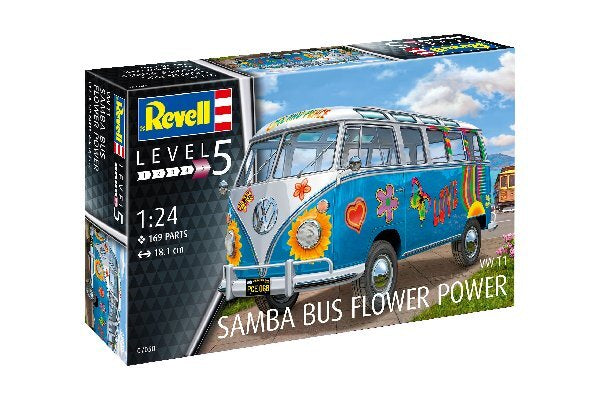 VW T1 Samba Bus Flower Power