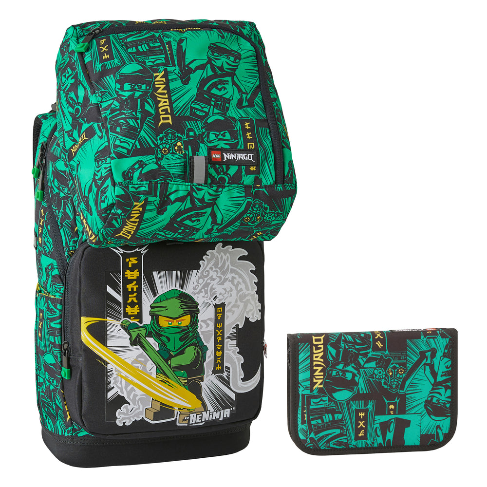 Skoletaske LEGO Optimo Plus Ninjago Grøn 3 dele