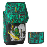 Skoletaske LEGO Optimo Plus Ninjago Grøn 3 dele