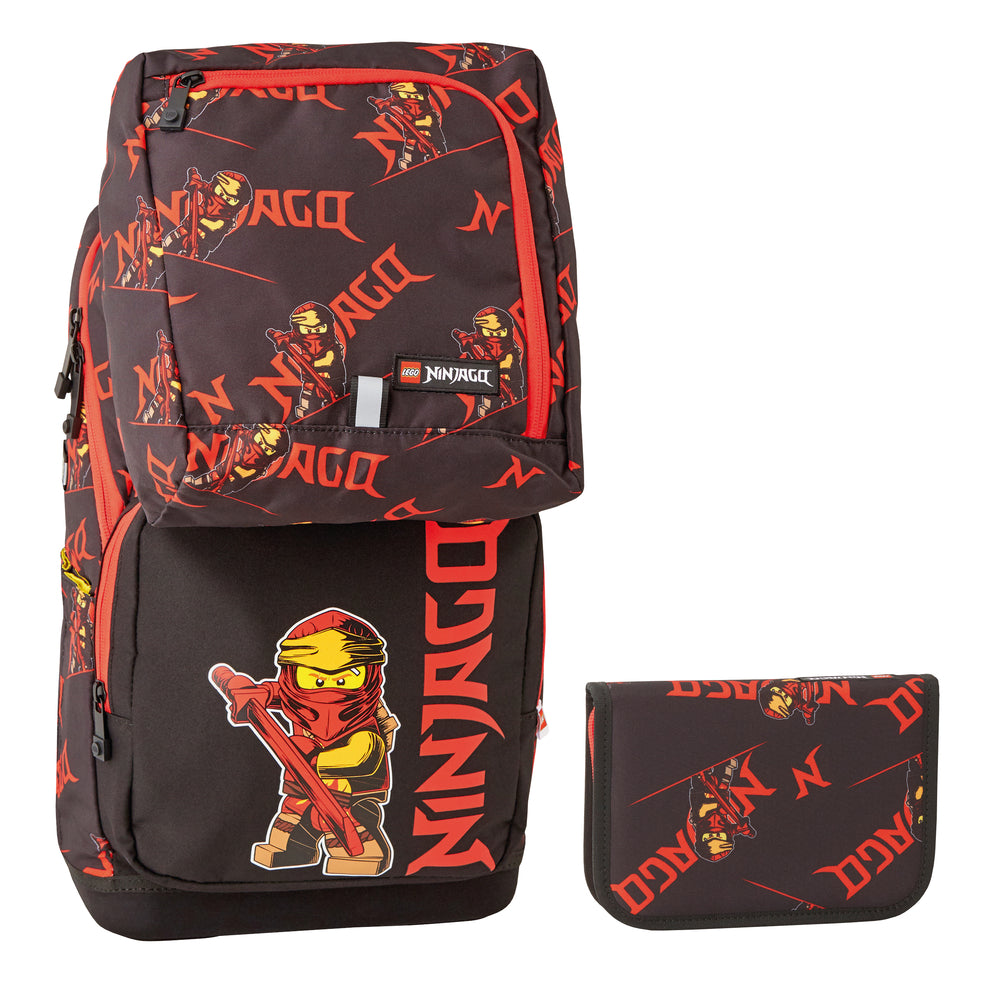 Skoletaske LEGO Optimo Plus Ninjago rød 3 dele