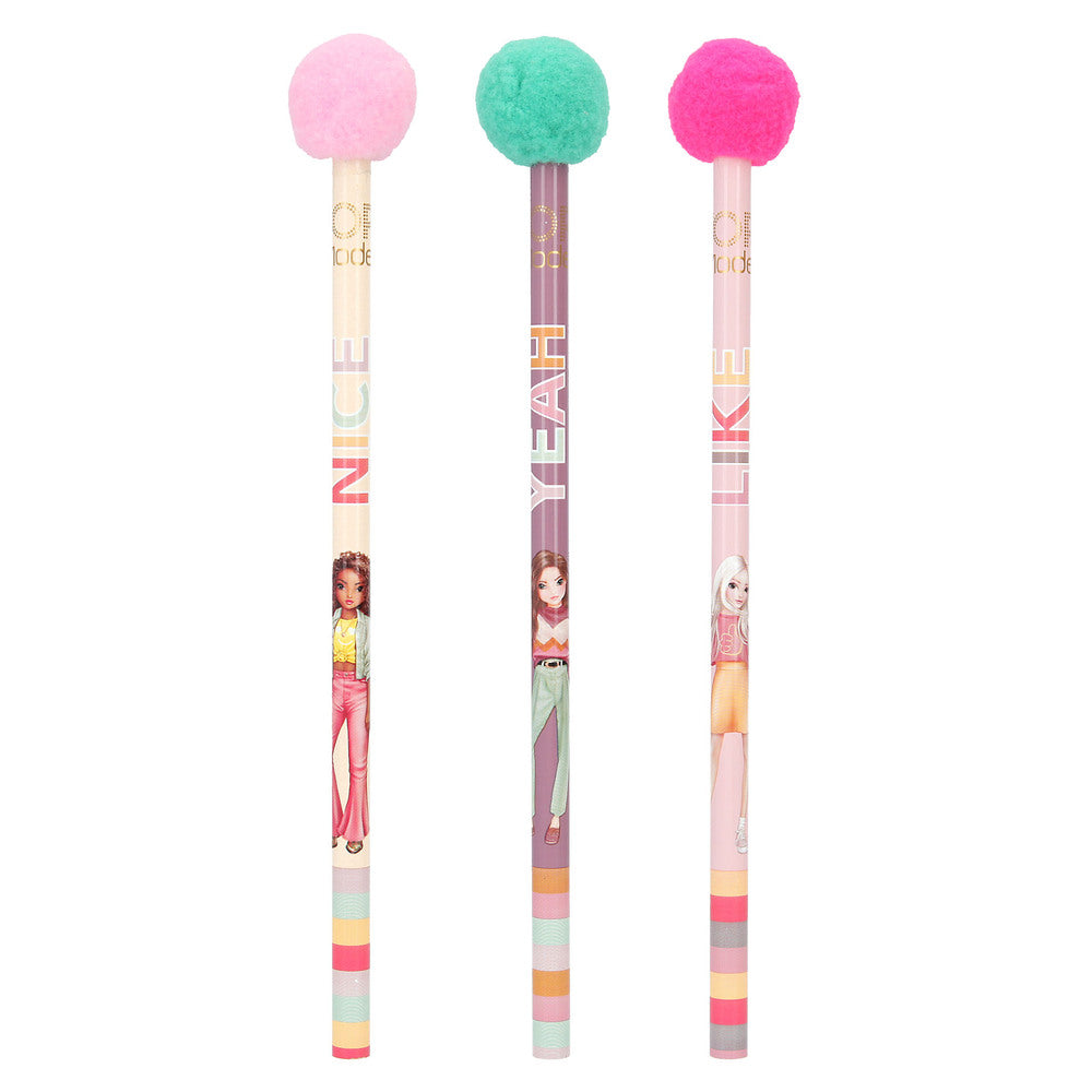 TOPMODEL Blyant m/lille pompom - ASST