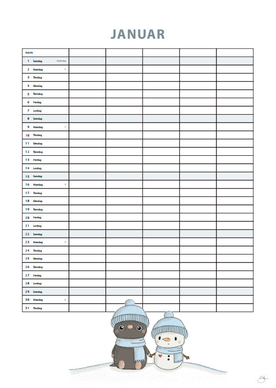 Familiekalender 2023