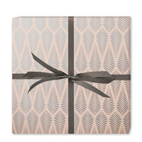 Økonom gavepapir retro feathers, champagne 38cmx150m