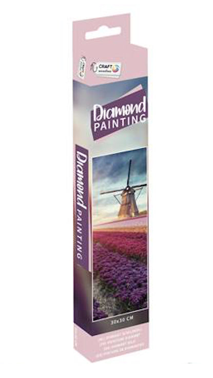 Diamond art - Mølle, 30 x 30 cm