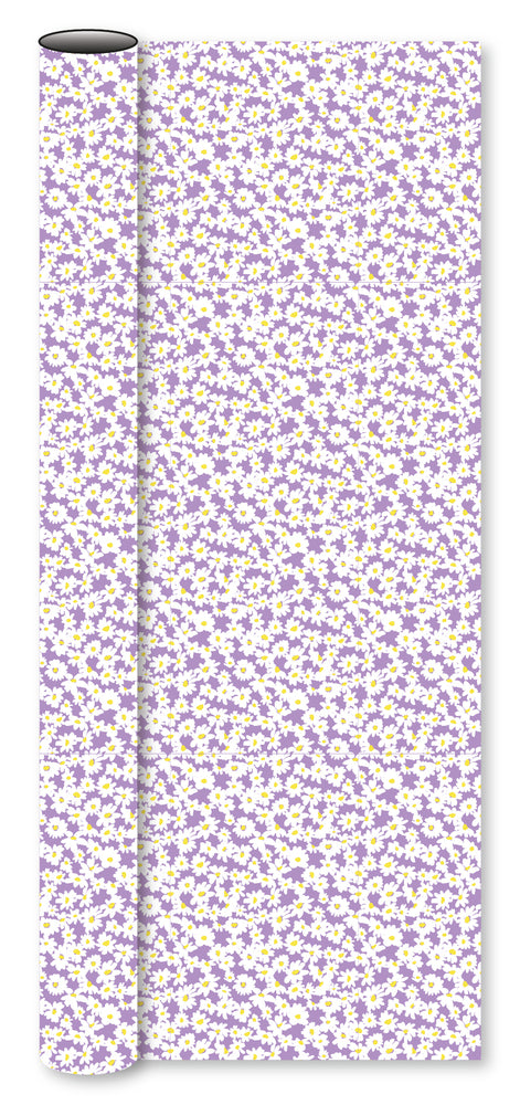 Bogbind/gavepapir margerit lilla 70 cm x 2 m 80 g