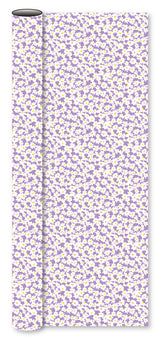 Bogbind/gavepapir margerit lilla 70 cm x 2 m 80 g