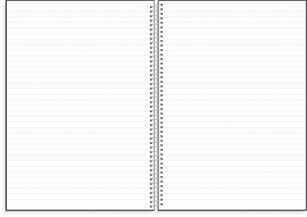 NOTESBOG A4 NOTES SORT M/SØLV TEKST SPIRAL LINJERET 160SIDER