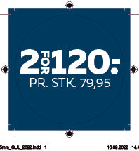 Bogetiket 79,95 2/120,- Blå Ø55mm / 100 stk