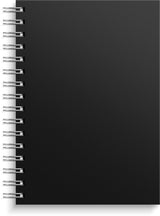 Notesbog A5 black/SØLV KARTON 150 linjeret sider