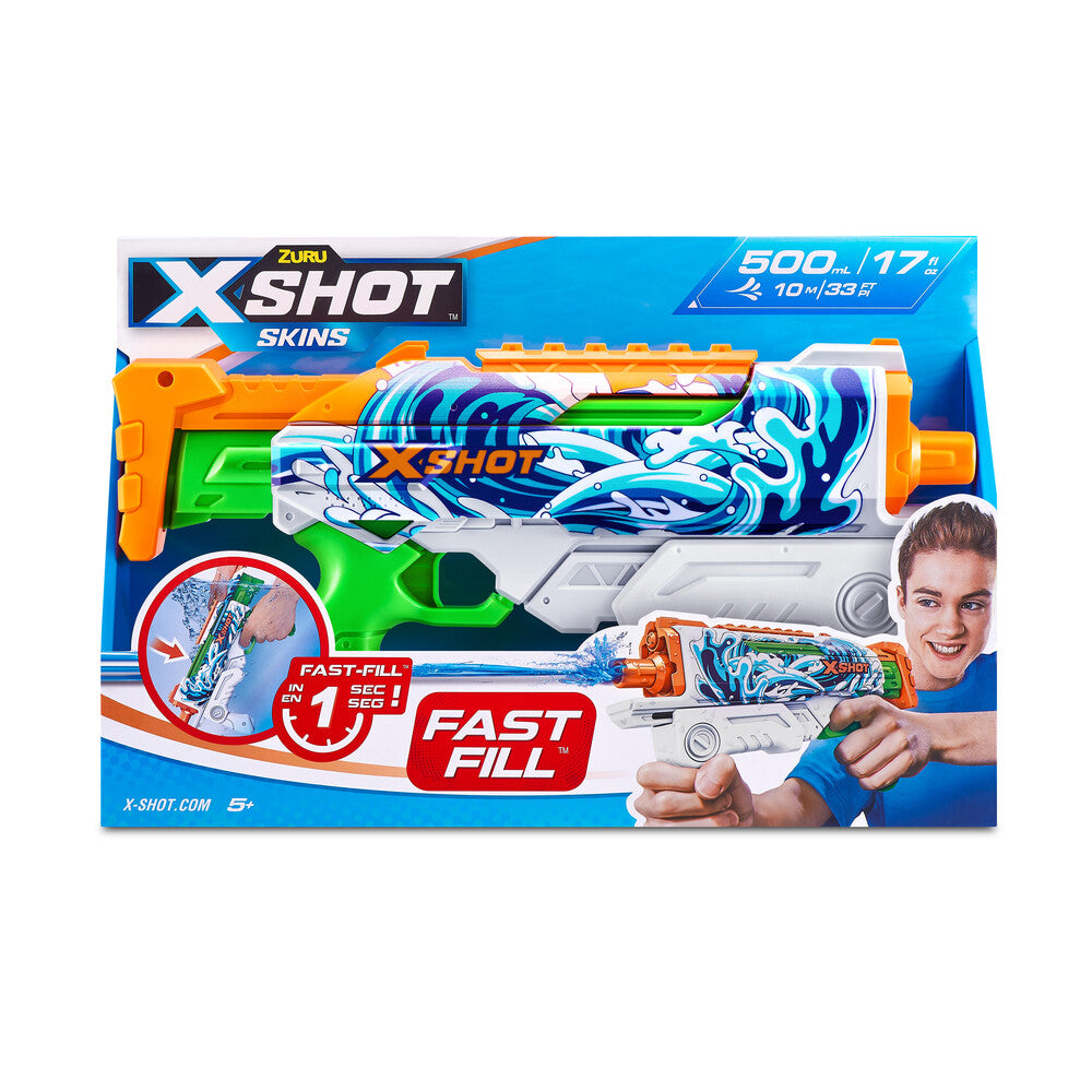 Xshot Fast-Fill Skins Hyperload Water Blaster asst