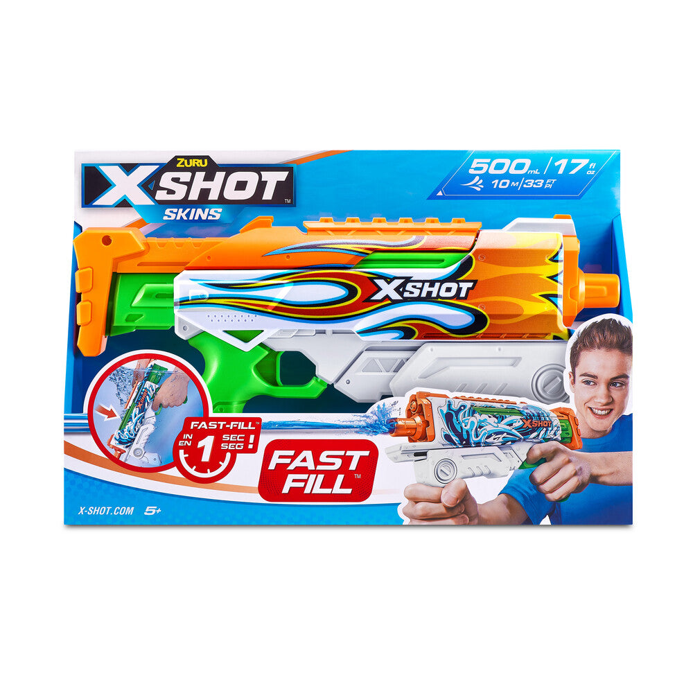 Xshot Fast-Fill Skins Hyperload Water Blaster asst