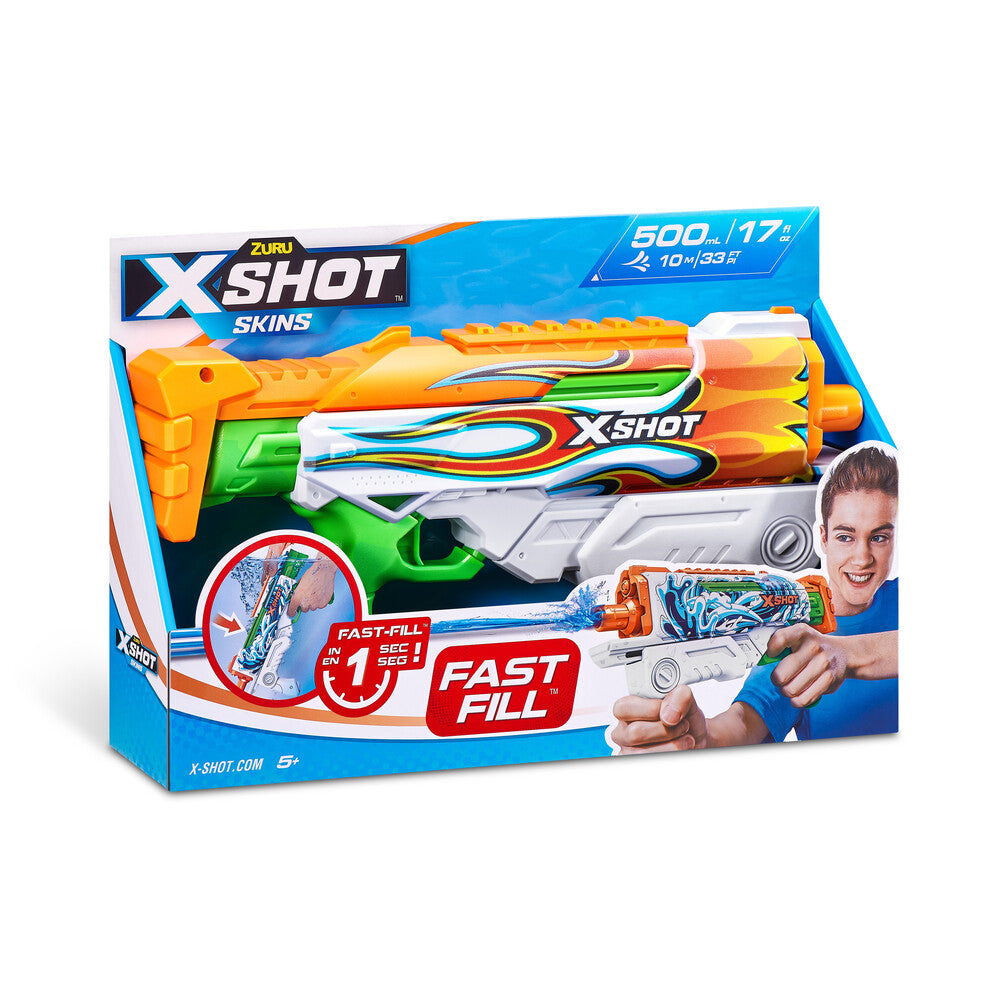 Xshot Fast-Fill Skins Hyperload Water Blaster asst