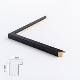 Ramme Sort Fyrretræ 13 X 18 Cm M/Glas 11 Mm Ramme