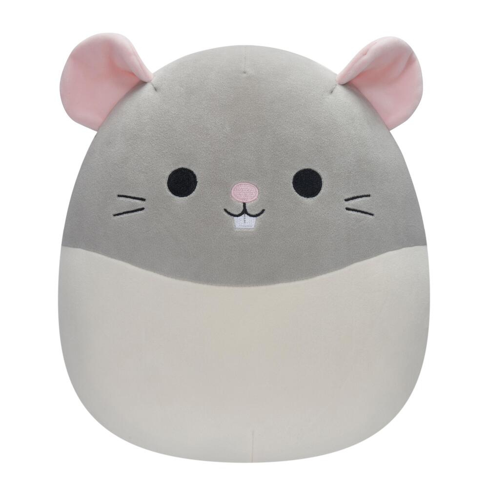 Squishmallows 30 cm Grå & Hvid Rotte