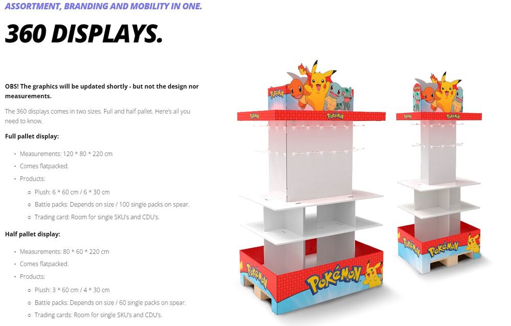 Pokemon halvpalle display
