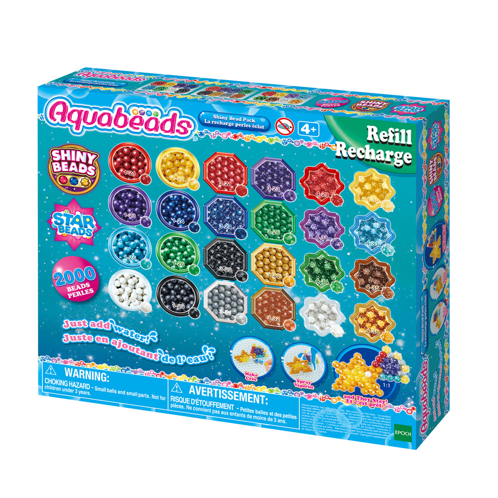 Aquabeads skinnende perler refill